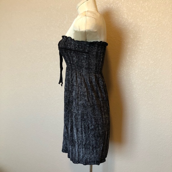 By The Sea black/gray cover up strapless dress. - Picture 3 of 5